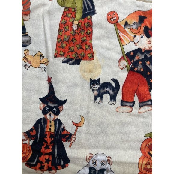 Handmade Festive Fall Halloween Quilted Placemat Set Witch Pumpkin Ghost Leaves - Picture 8 of 10